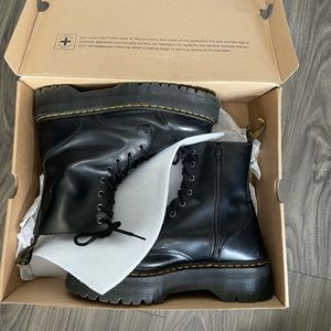 Dr. Martens Jadon Smooth Leather Platform Boots, size 12